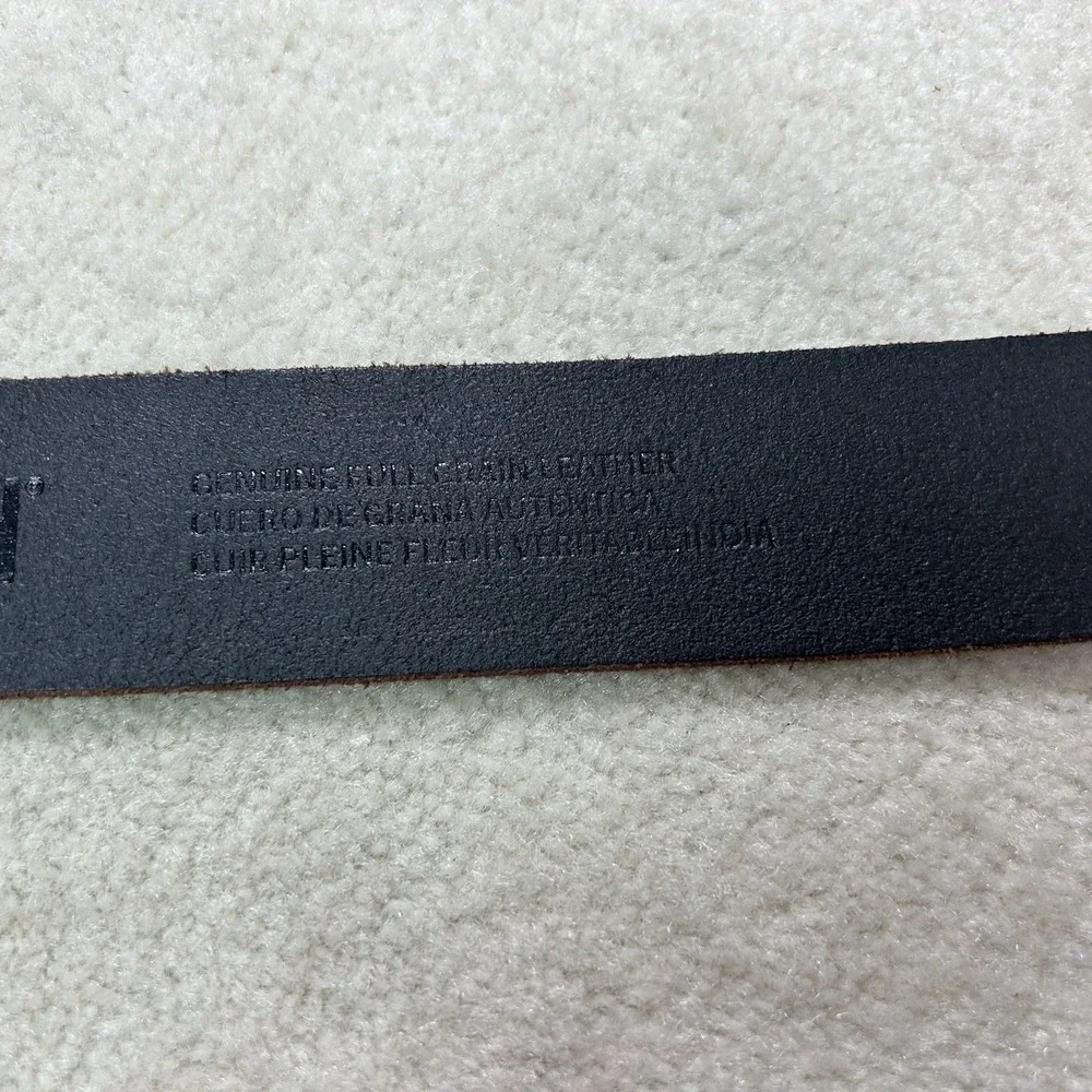 Harley Davidson Men's Small (30/32) Black Genuine Leather Belt Embossed Logo